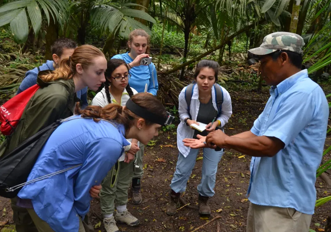 Group of 360 students in the field 